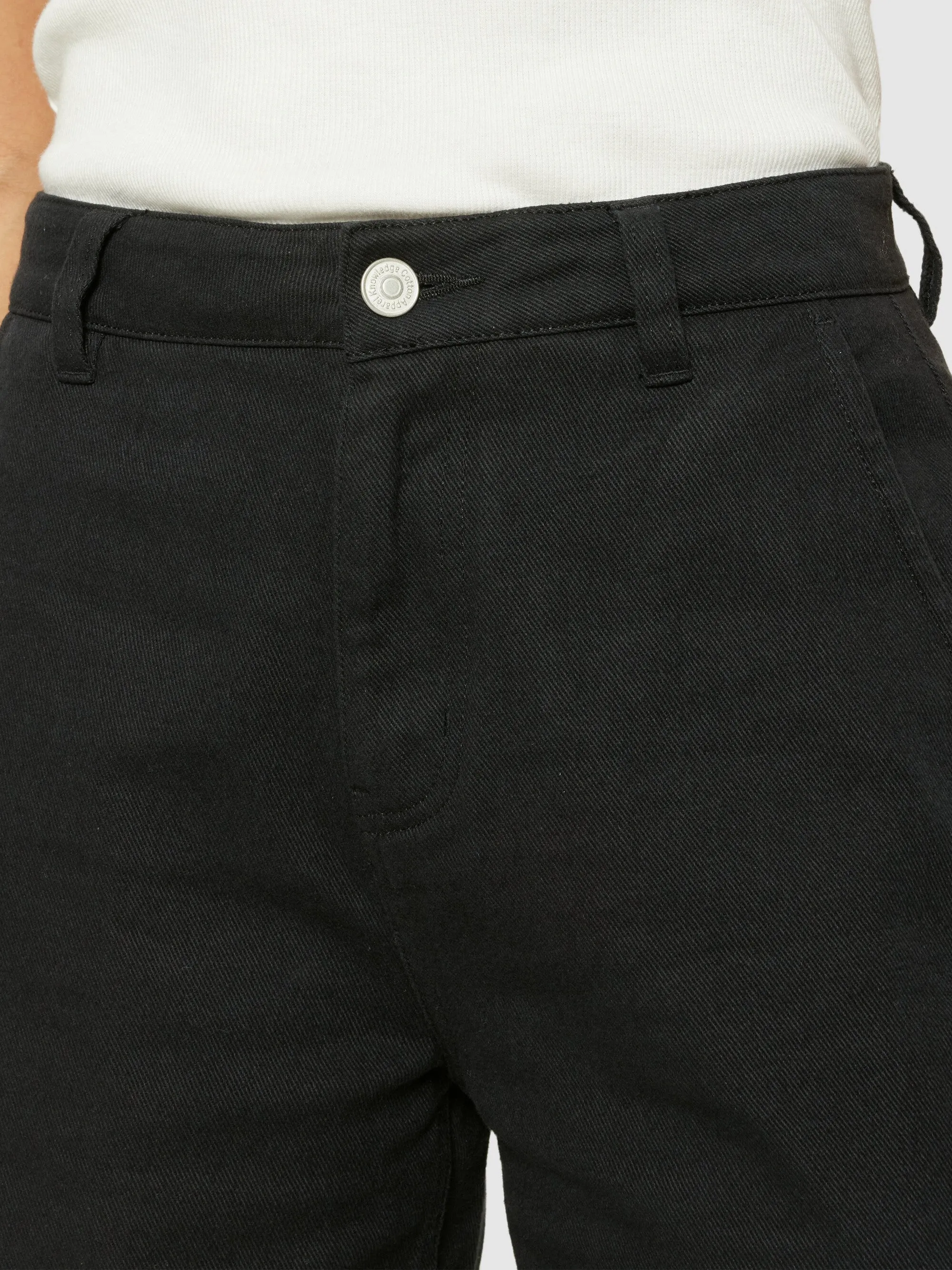 POSEY wide mid-rise twill pant - GOTS/Vegan - Black Jet