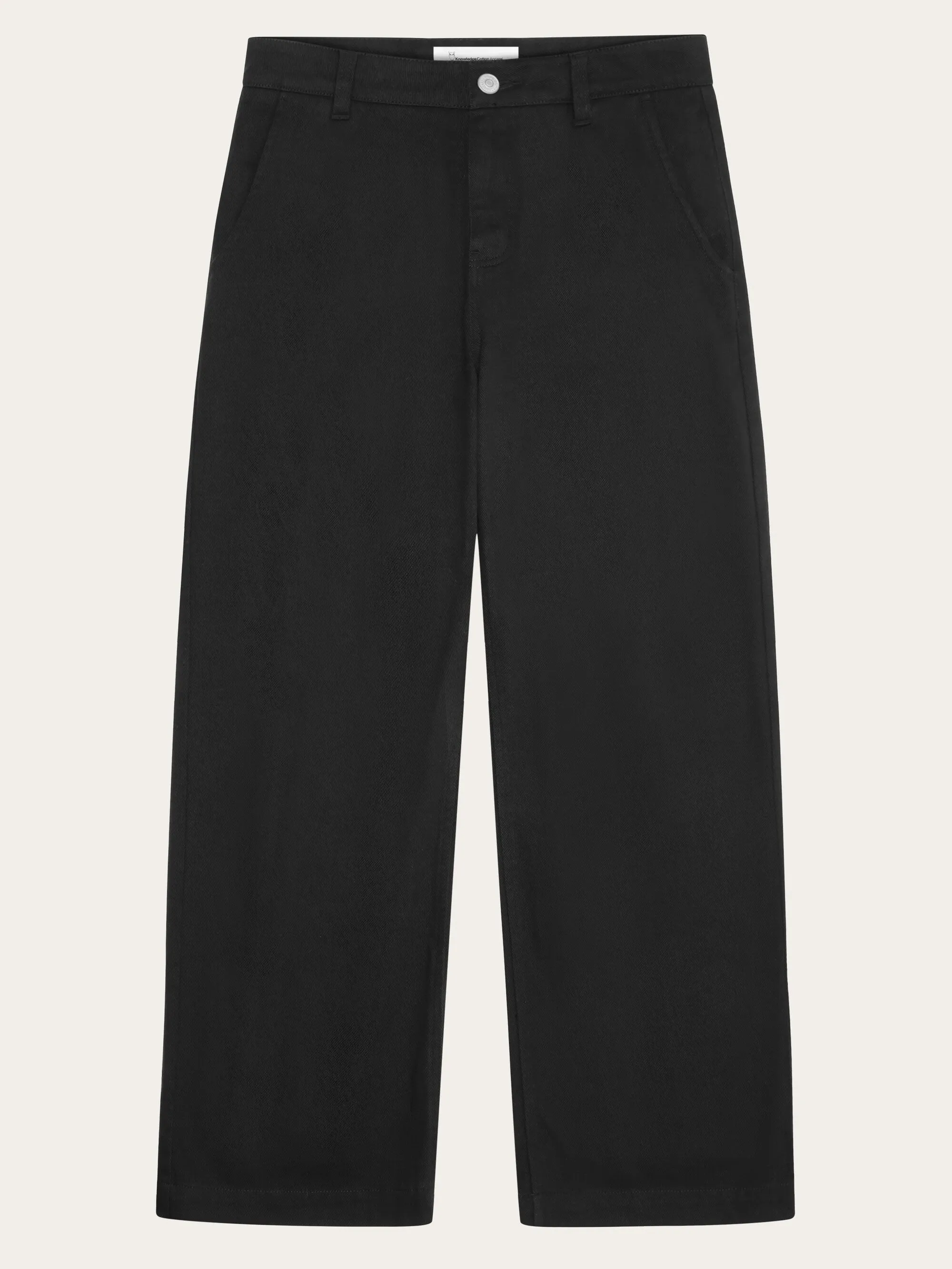 POSEY wide mid-rise twill pant - GOTS/Vegan - Black Jet