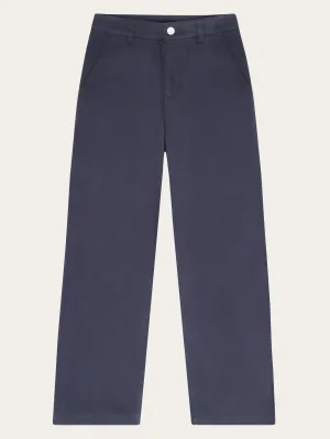 POSEY wide mid-rise twill pant - GOTS/Vegan - Night Sky