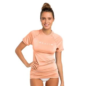 Rip Curl Womens Sunny Rays Relaxed Short Sleeved UV Tee - Peach