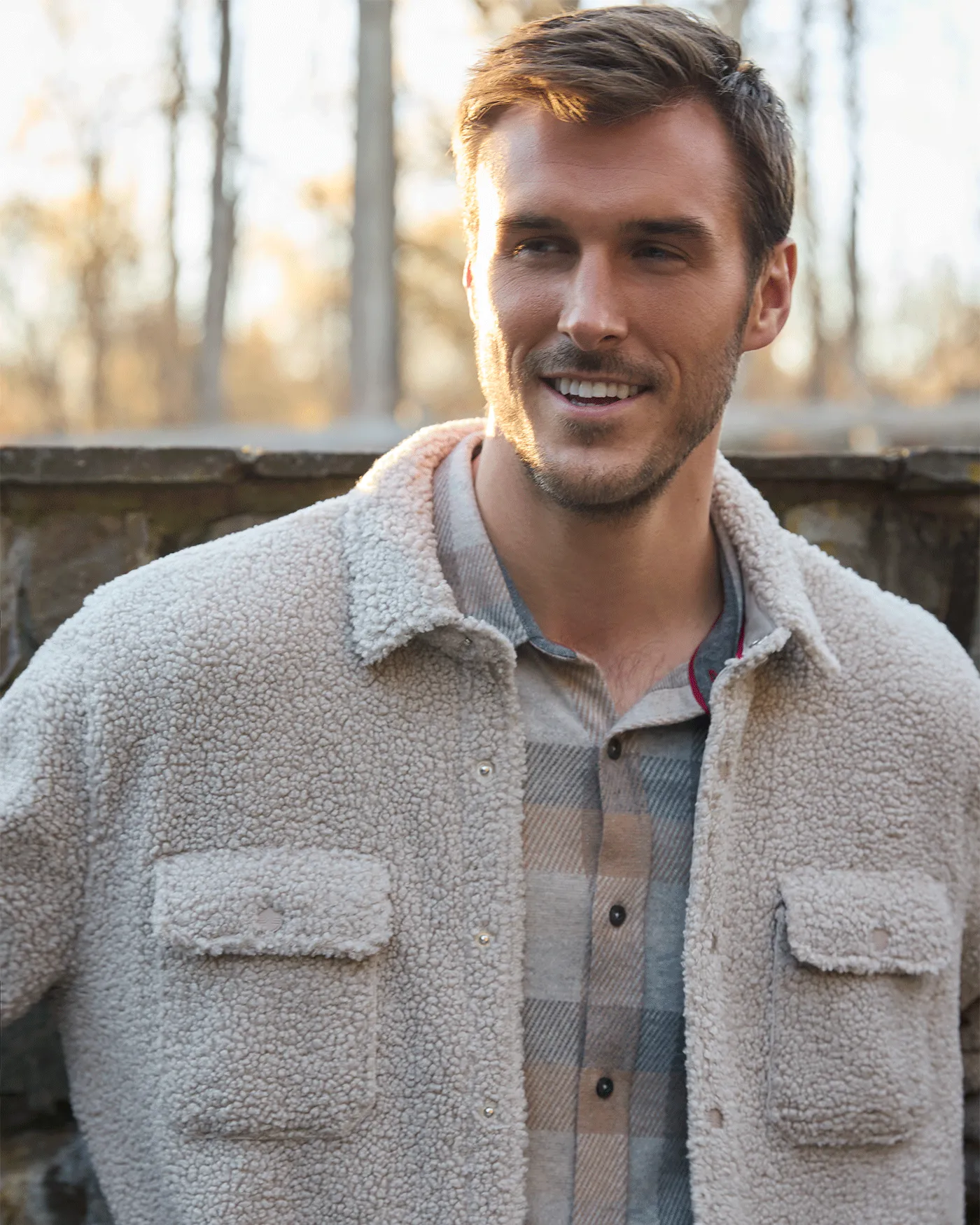 SCARSDALE FLEECE-LINED SHERPA SHIRT JACKET