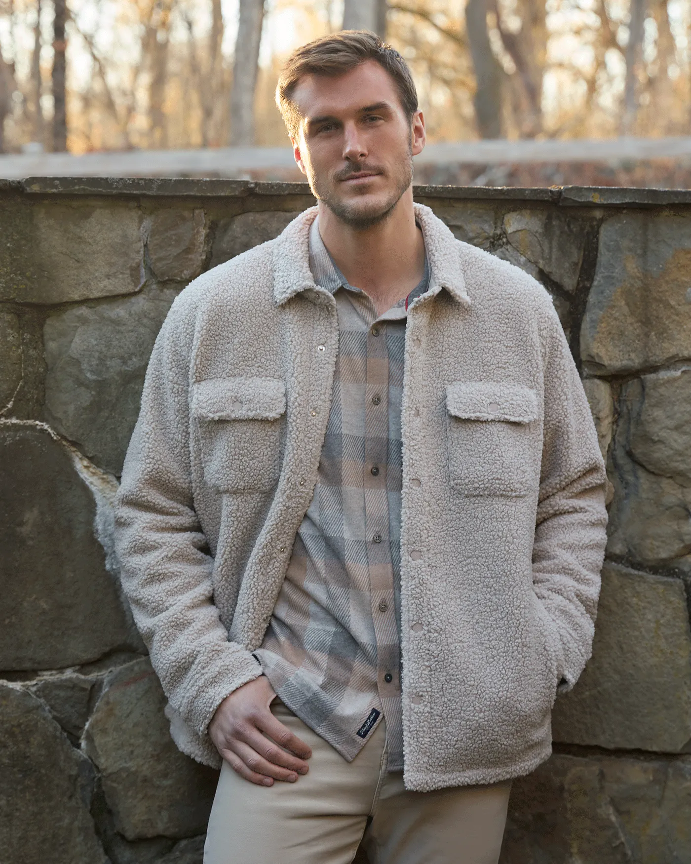 SCARSDALE FLEECE-LINED SHERPA SHIRT JACKET