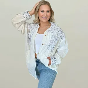 Sparkle me Velvet Button Down