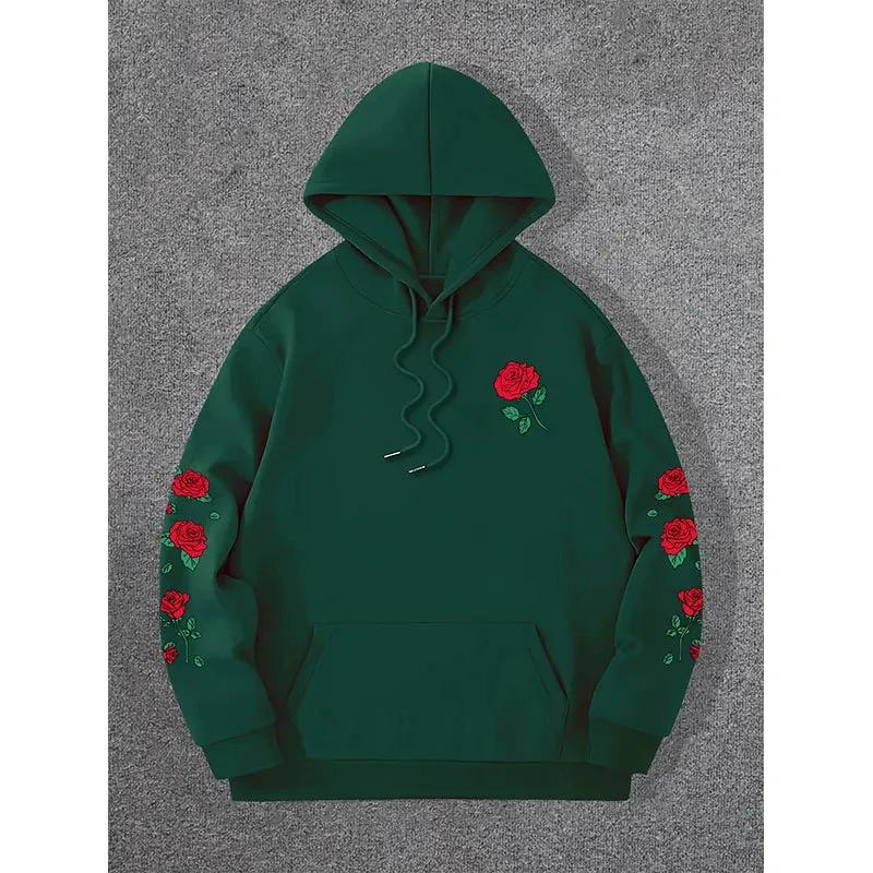 SPORTLAND Floral Embroidered Hoodie - Unisex