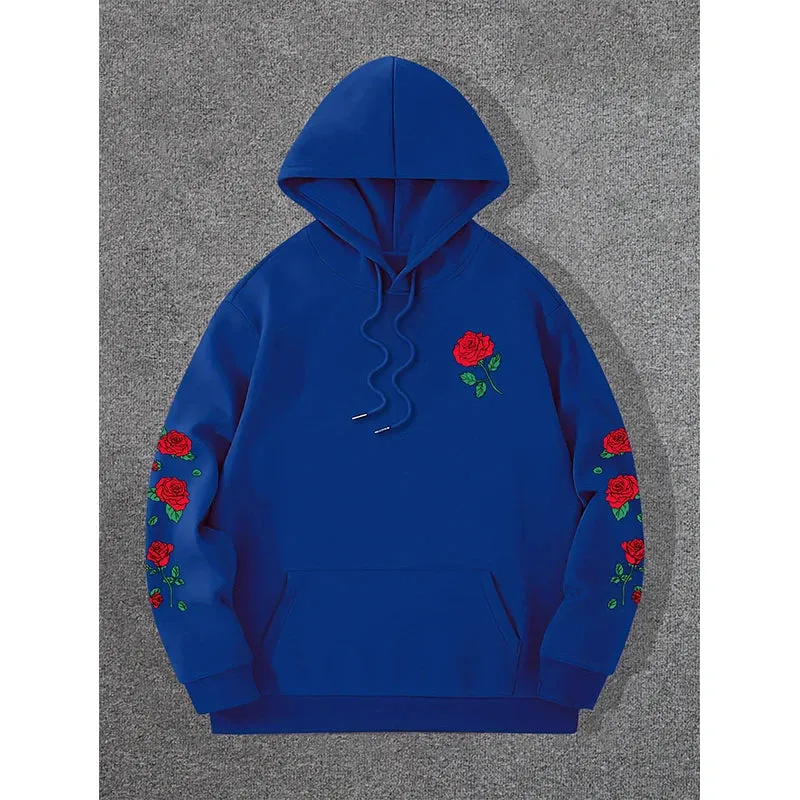 SPORTLAND Floral Embroidered Hoodie - Unisex