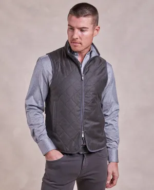 The Berkley - Quilted Wool Heritage Vest - Dark Taupe