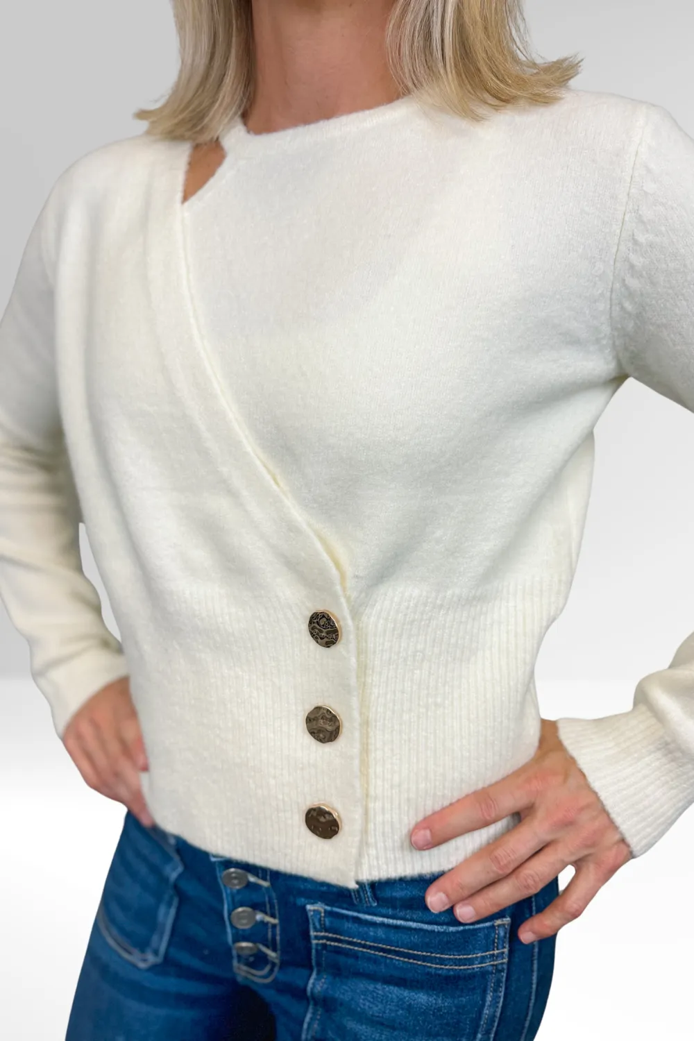 THML Side Wrap Knit Sweater