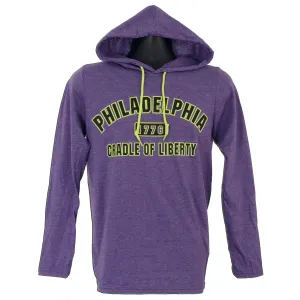 TSPH11P Long Sleeve Hood T-Shirt Philadelphia HEATHER PURPLE