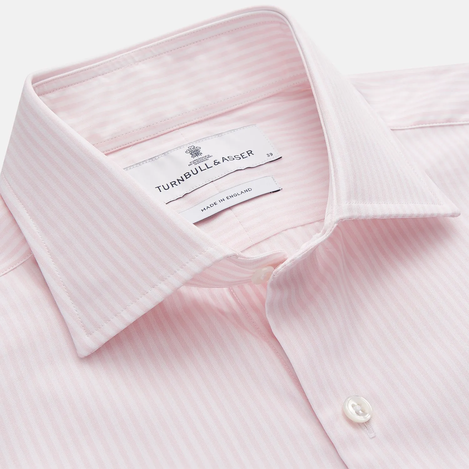 White and Pink Wide Stripe Belgravia Shirt