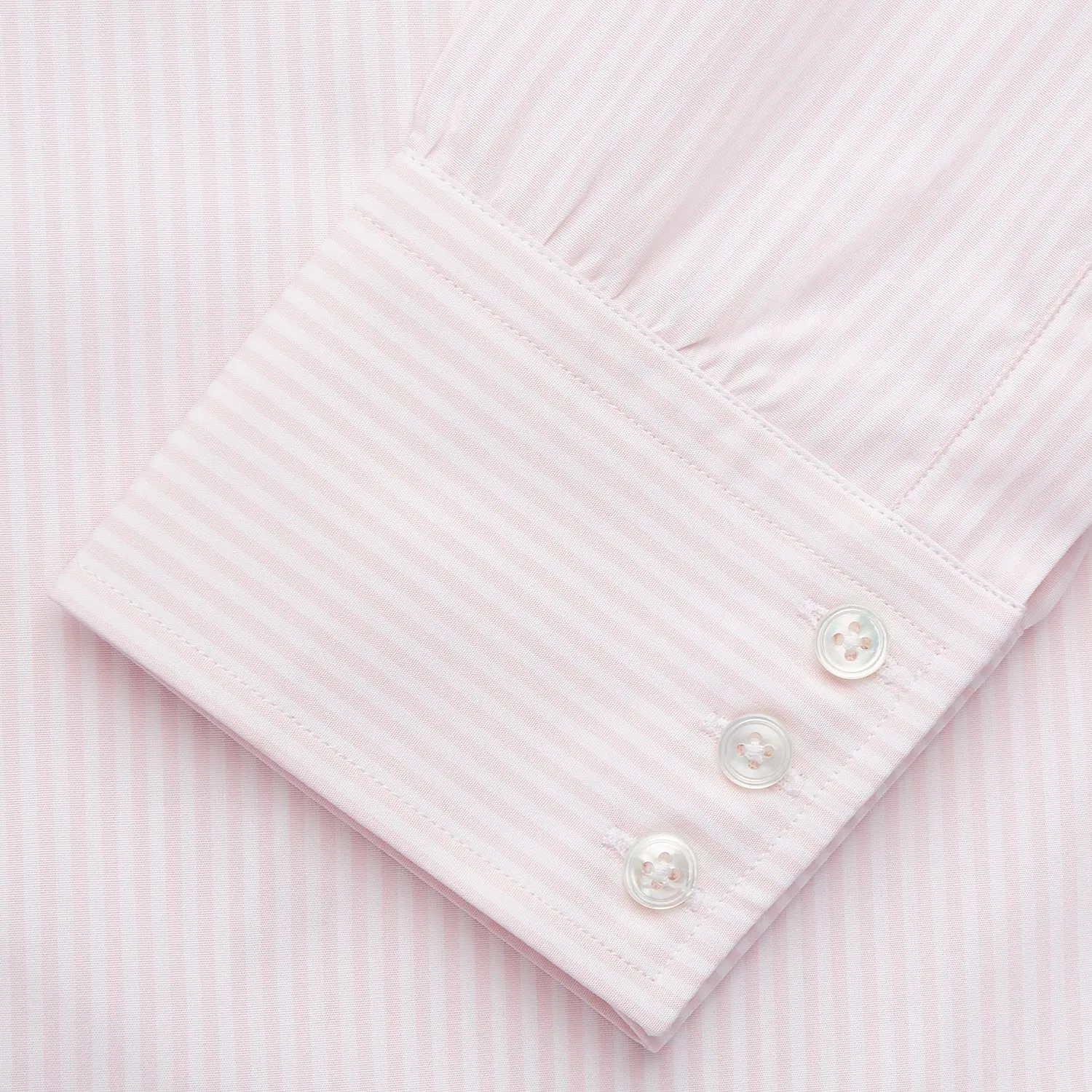 White and Pink Wide Stripe Belgravia Shirt