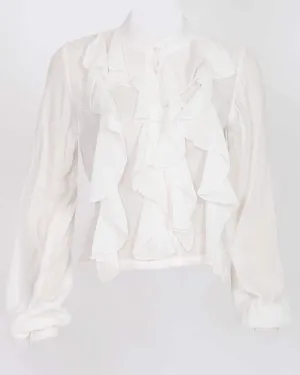 White Ruffle Shirt