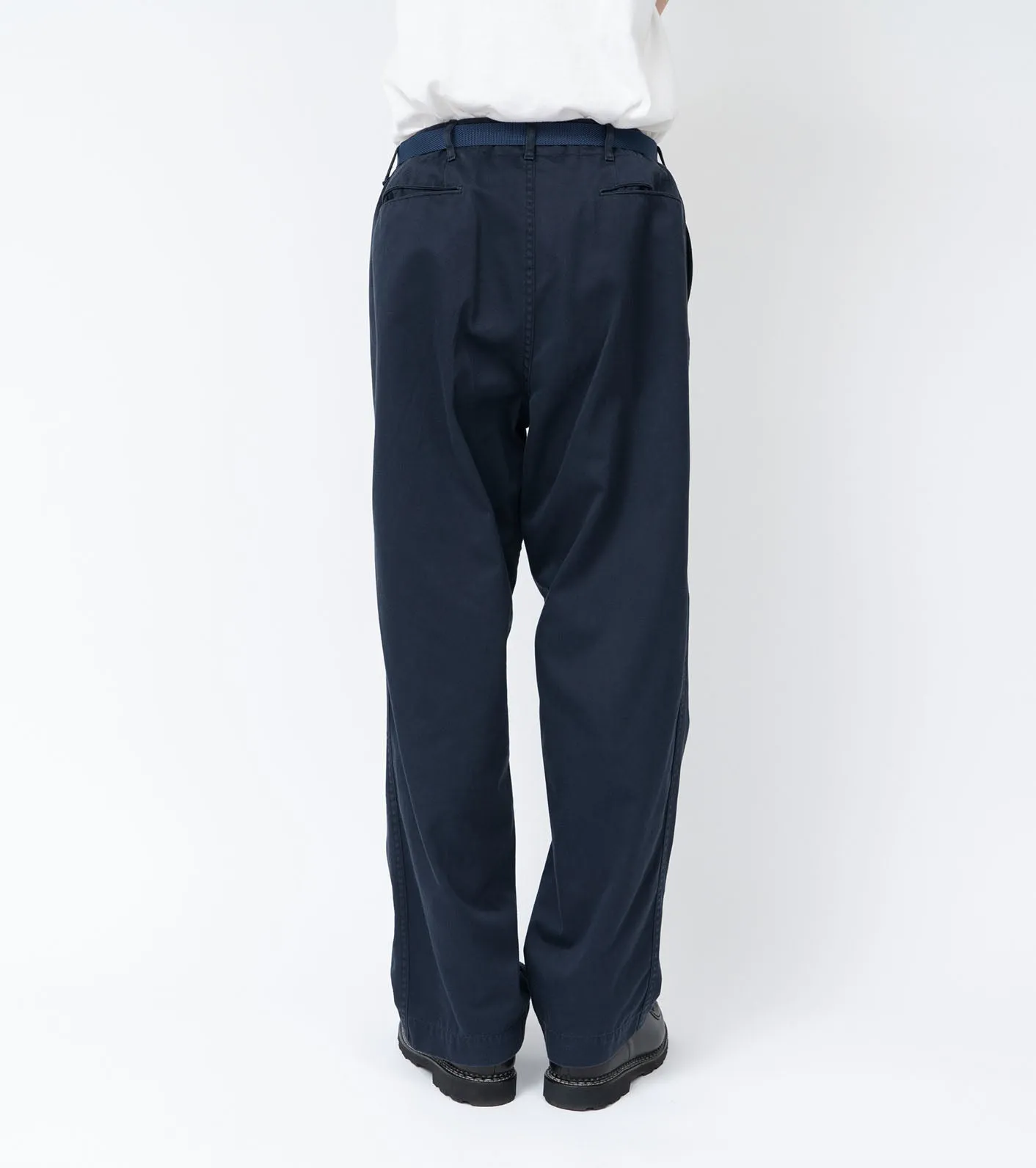 Wide Chino Pants - Navy