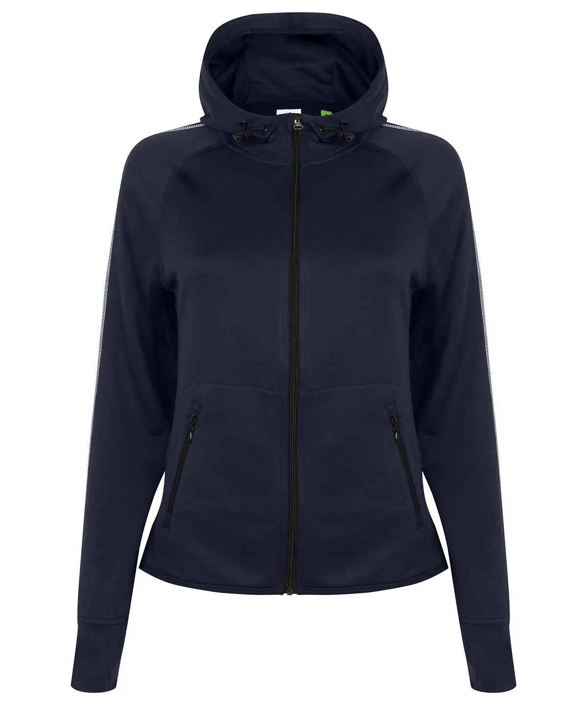 Womens hoodie with reflective tape | Navy