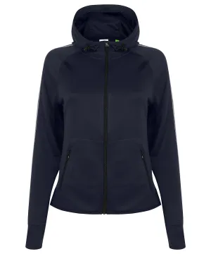 Womens hoodie with reflective tape | Navy