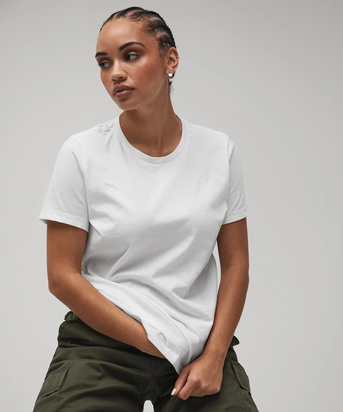 Womens relaxed Jersey short sleeve tee | Heather Sage