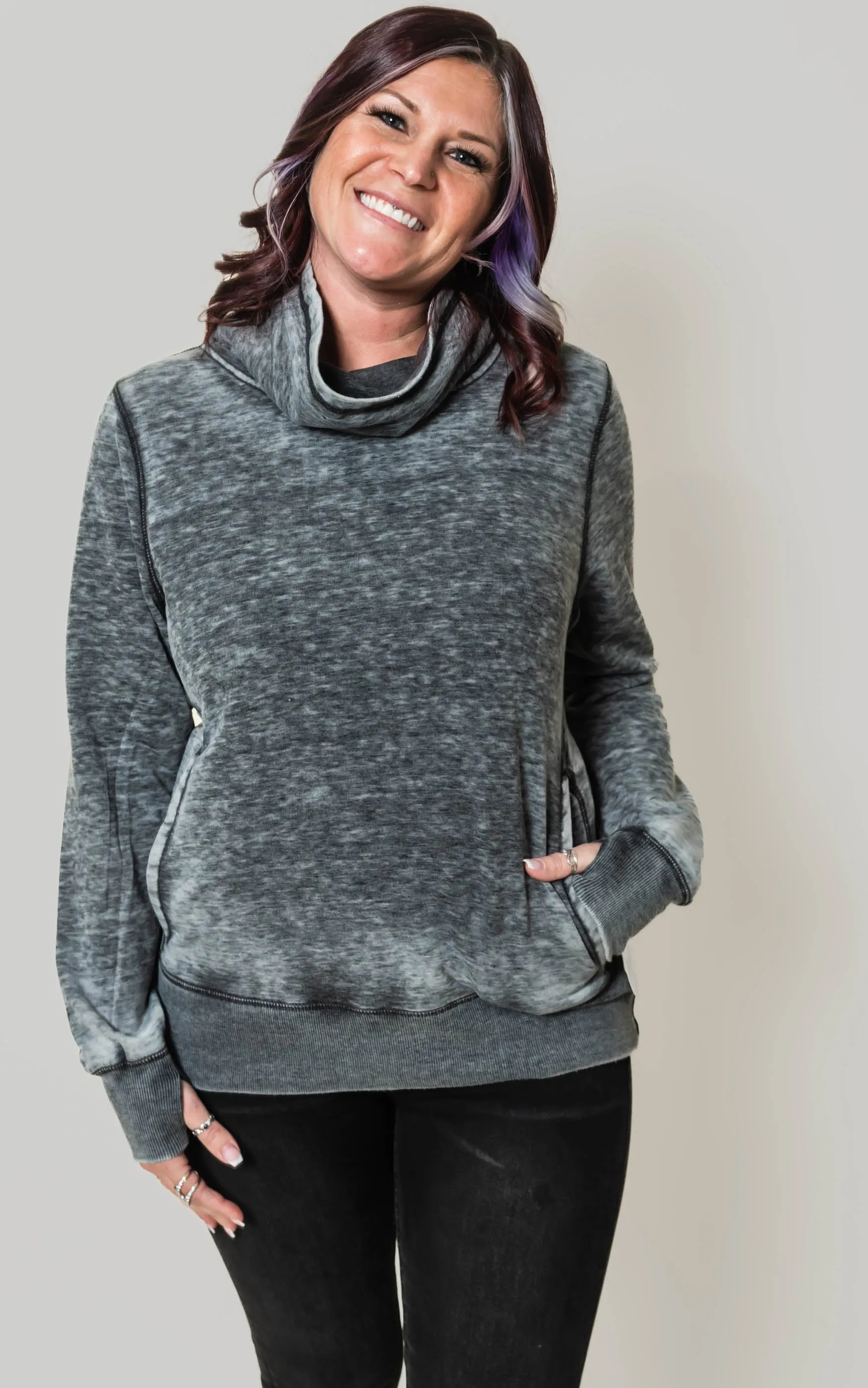 Women’s Zen Fleece Cowl Neck Sweatshirt** - Final Sale